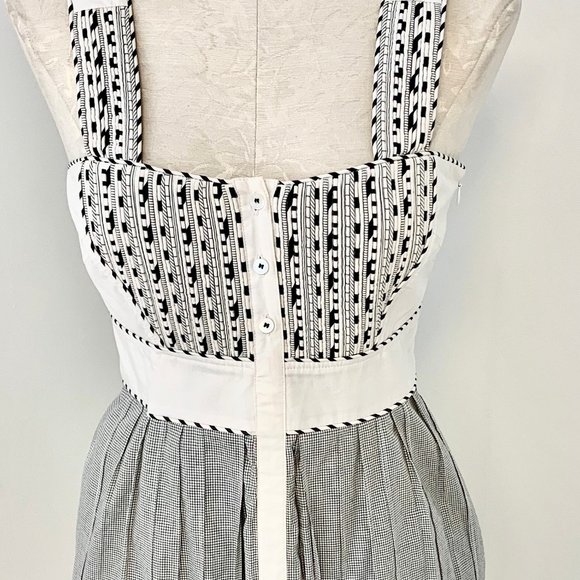 Zac Posen 8 Embroidered Sleeveless Sundress Khaki - Picture 2 of 12